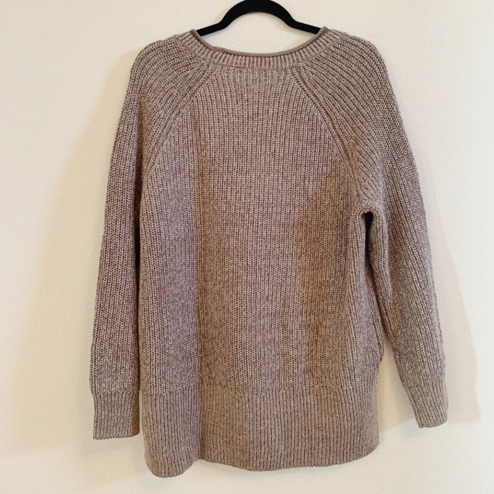 New* Ellen Tracy Ladies Roll Neck Sweater  (Oatmeal Marl X-Large